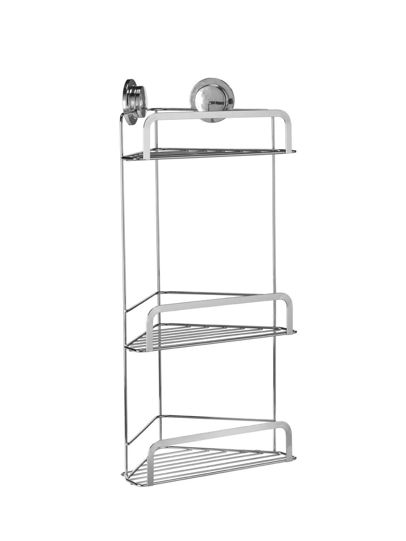 croydex-stick-lsquonrsquo-lock-three-tier-corner-basketstillFront