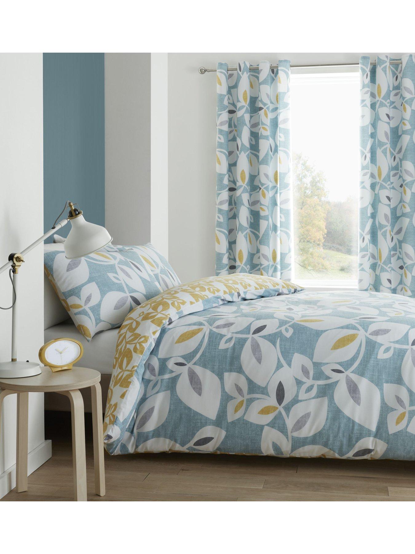 catherine-lansfield-inga-leaf-duvet-cover-set-teal