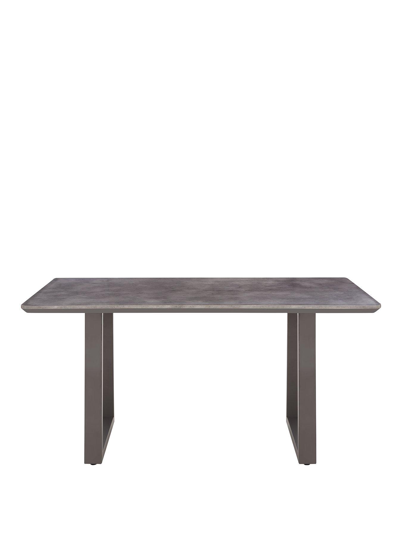 Image 3 of 5 of Very Home Bronx 160 cm Concrete Effect Dining Table With 1 Bench + 4 Chairs