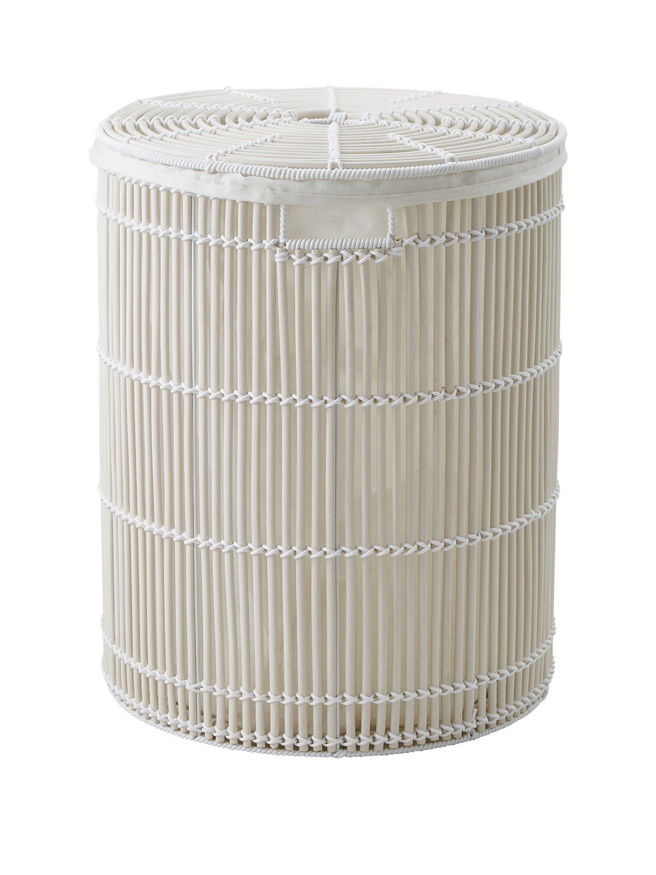 very-home-white-rattan-style-laundry-hamper