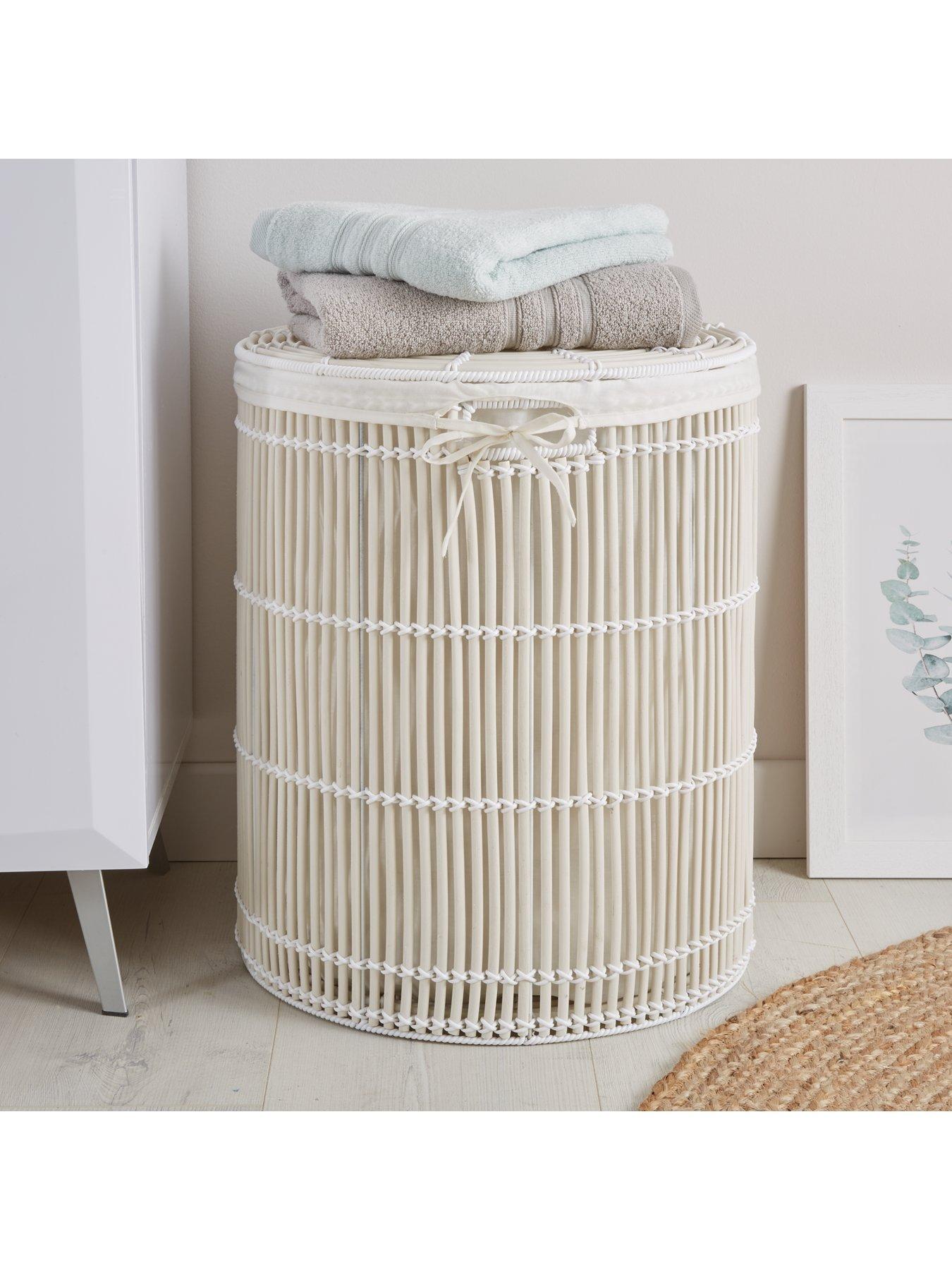 very-home-white-rattan-style-laundry-hamperstillFront