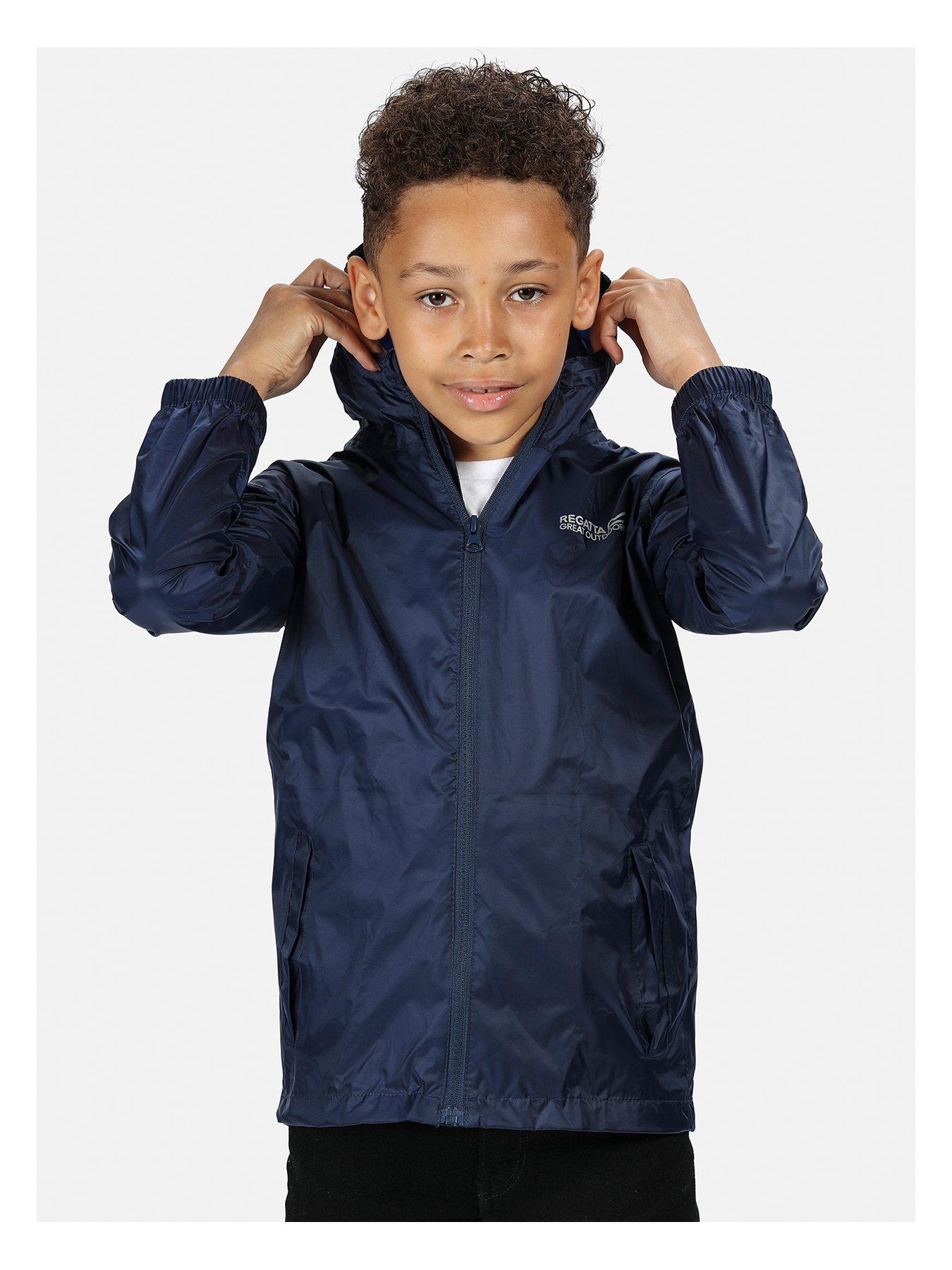 Kids navy store waterproof jacket