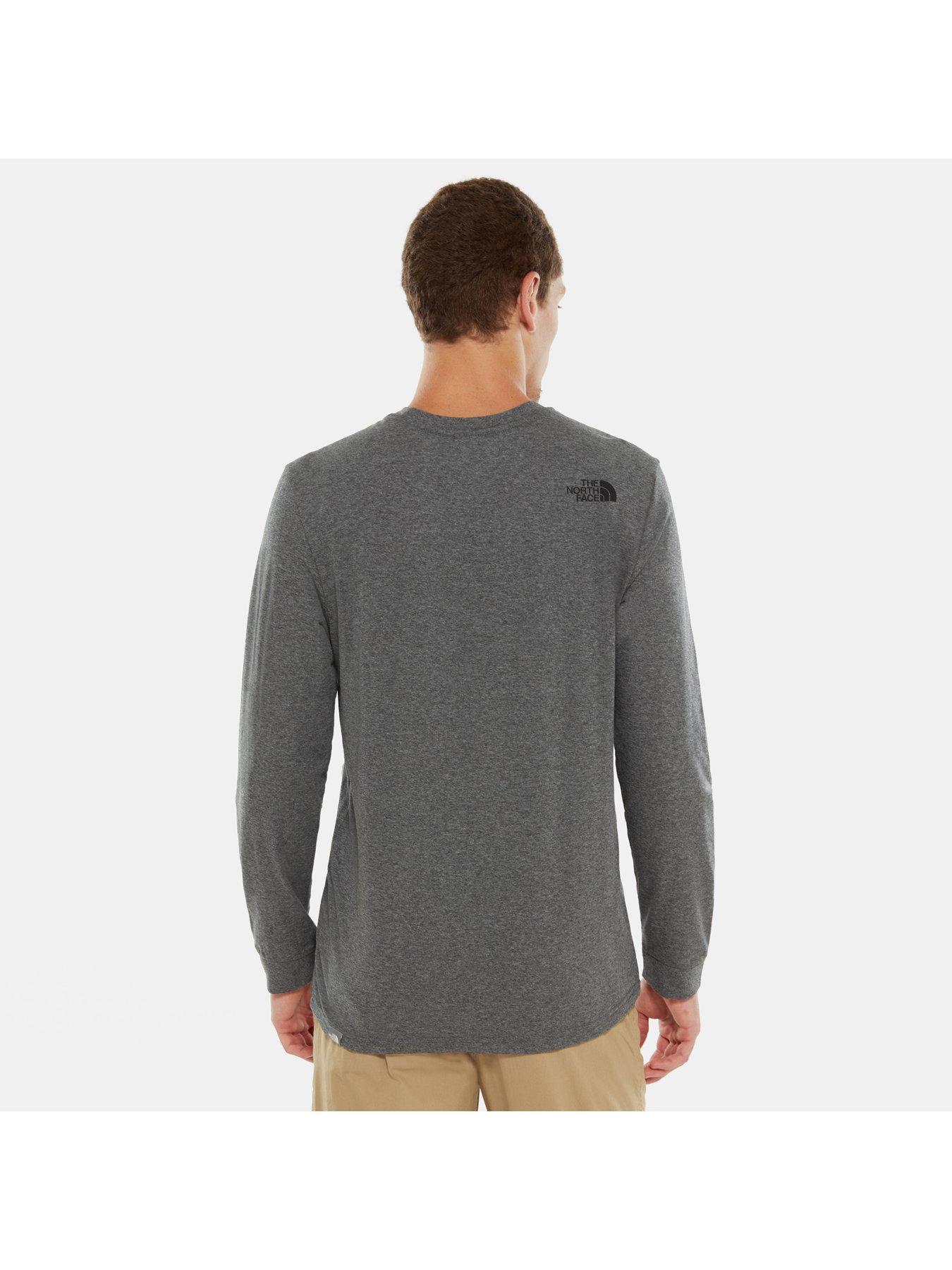 North face long cheap sleeve t shirt grey