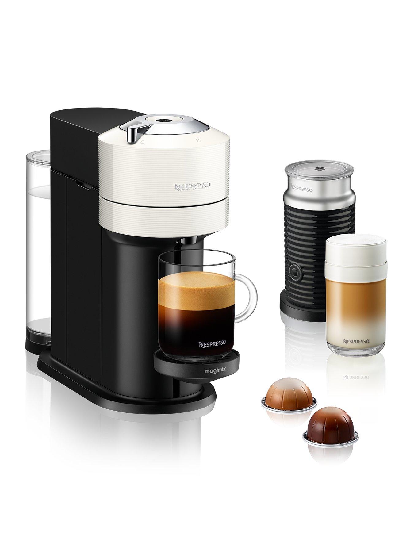 Image 1 of 8 of Nespresso Vertuo Next 11710 Coffee Machine with Milk Frother by Magimix - White