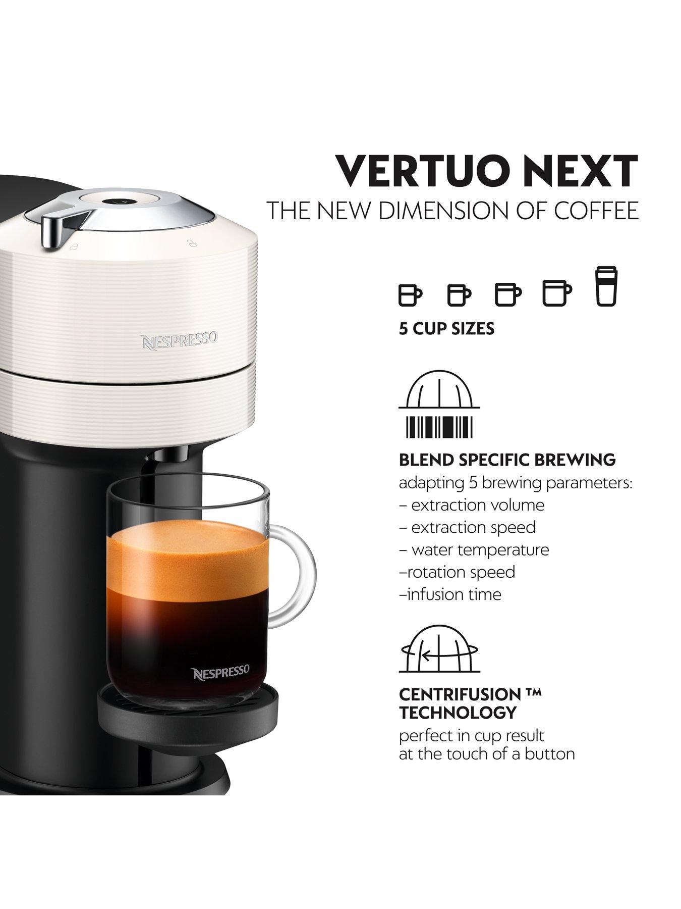 Image 2 of 8 of Nespresso Vertuo Next 11710 Coffee Machine with Milk Frother by Magimix - White