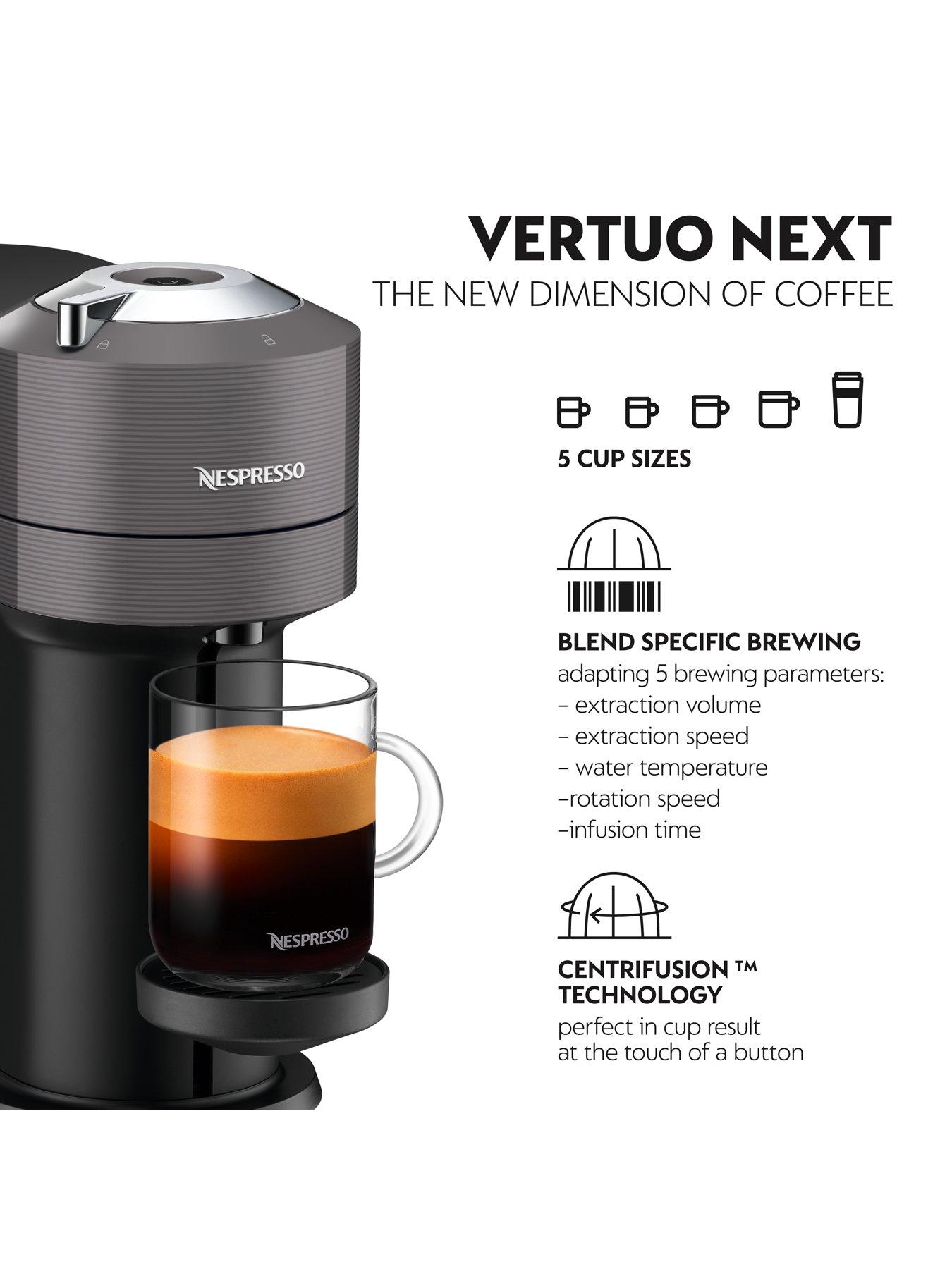 Image 2 of 8 of Nespresso Vertuo Next 11711 Coffee Machine with Milk Frother by Magimix -&nbsp;Dark Grey