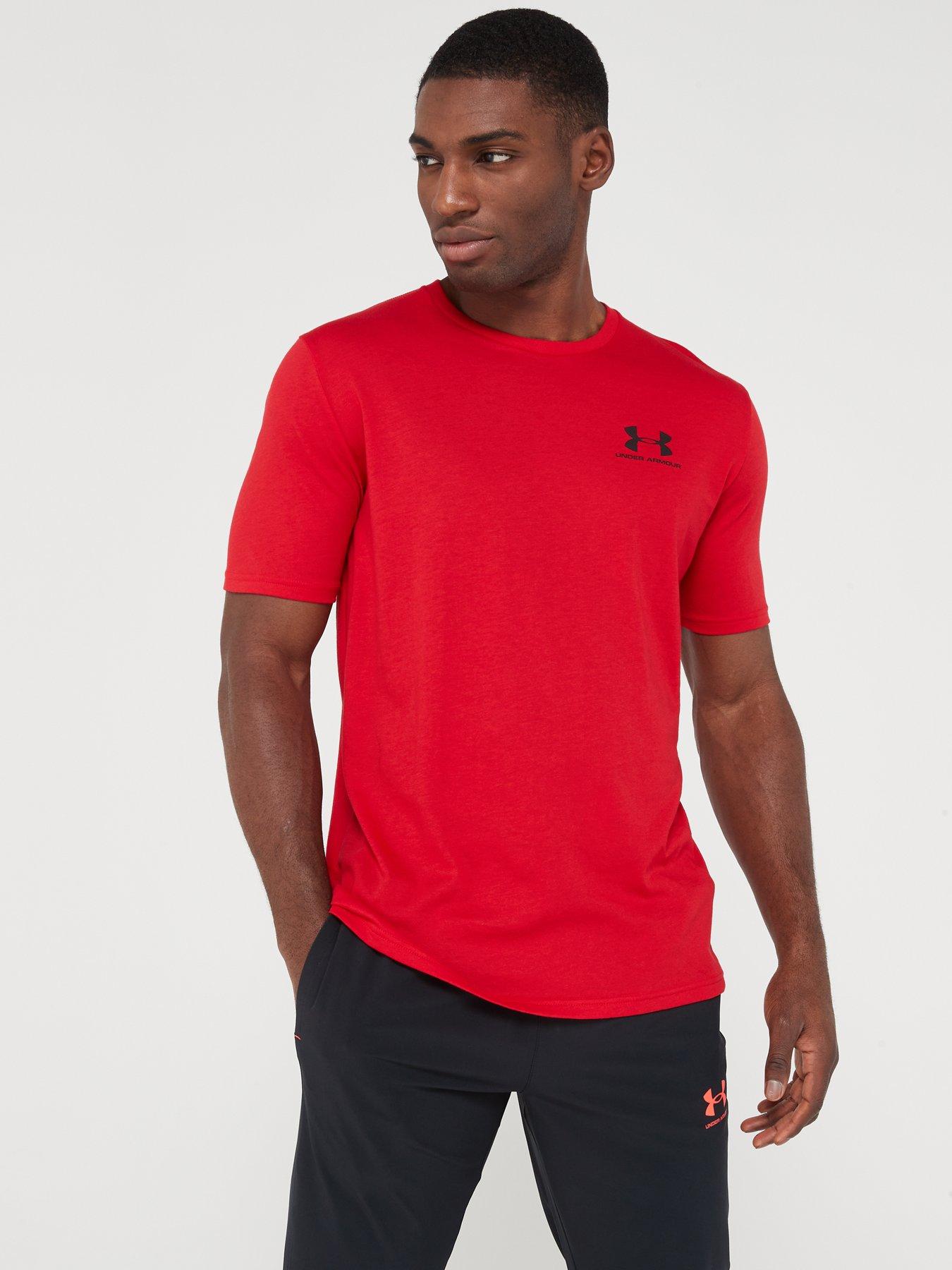 Image 1 of 5 of UNDER ARMOUR Training&nbsp;Sportstyle Left Chest Logo T-Shirt - Red