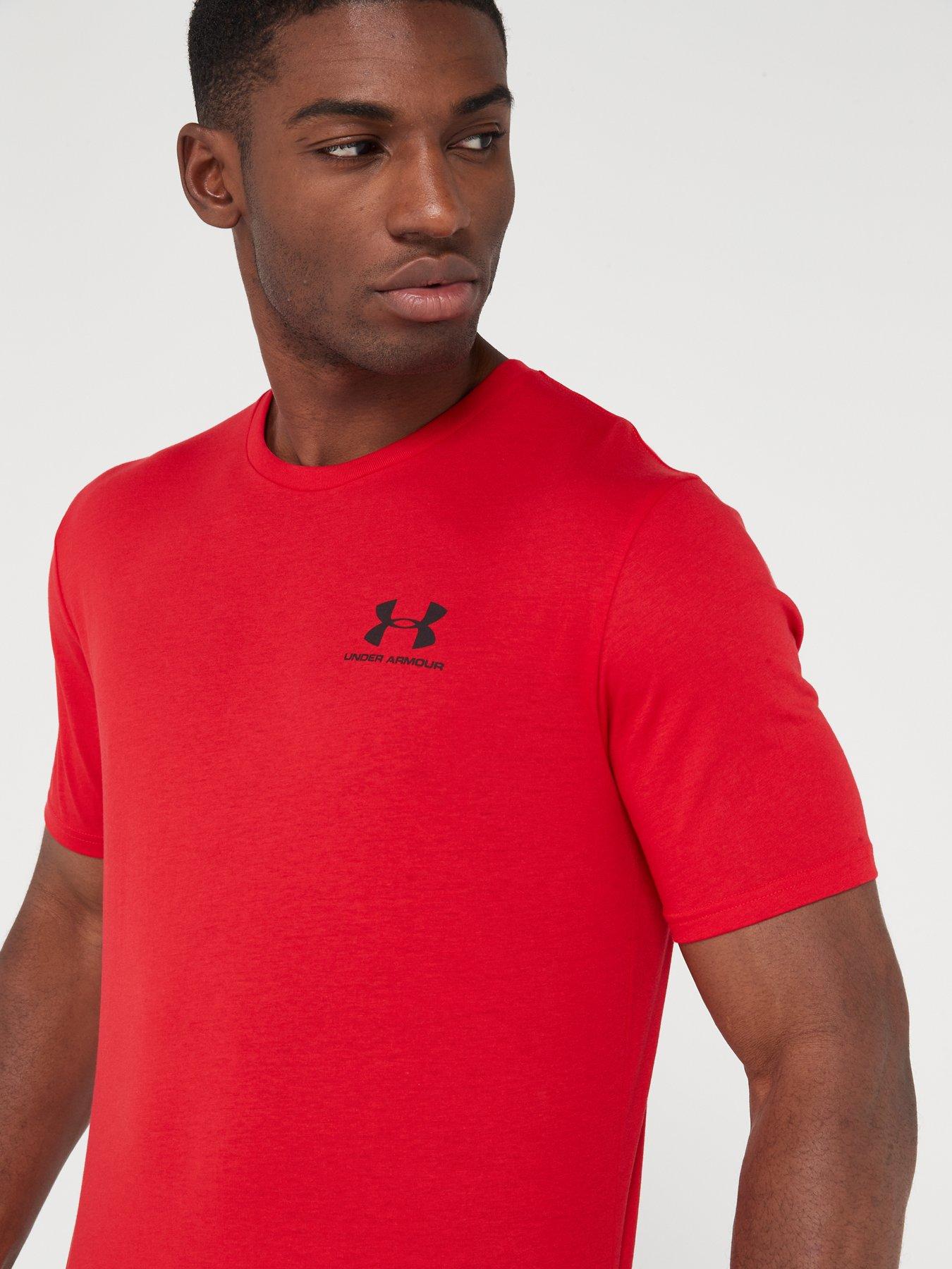 Image 4 of 5 of UNDER ARMOUR Training&nbsp;Sportstyle Left Chest Logo T-Shirt - Red