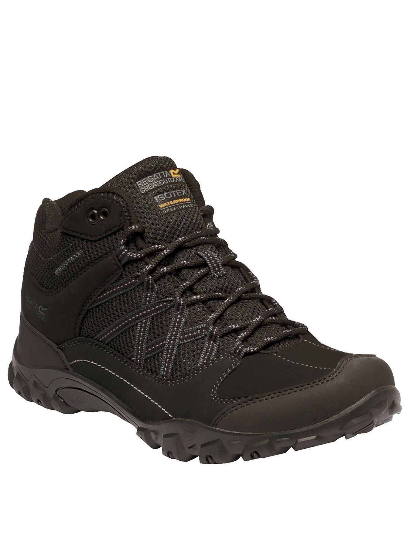 Regatta Mens Edgepoint Mid Waterproof Walking Boot -black