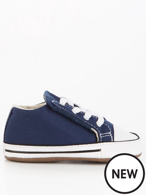 prod1089564356: Chuck Taylor All Star Ox Crib Boys Cribster Canvas Trainers -Navy/White