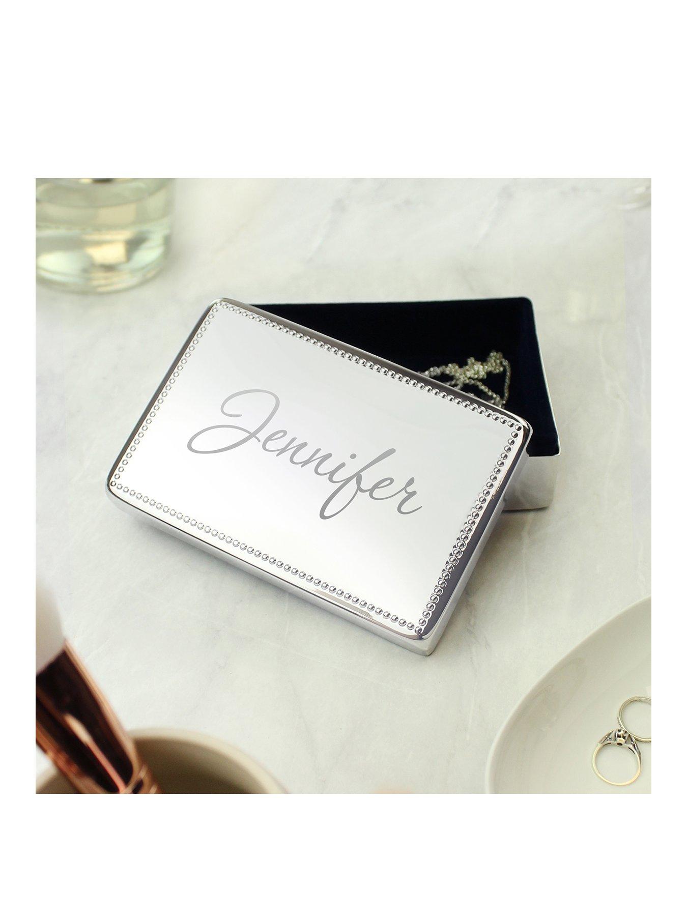 Image of The Personalised Memento Company Bespoke Rectangular Jewellery Box