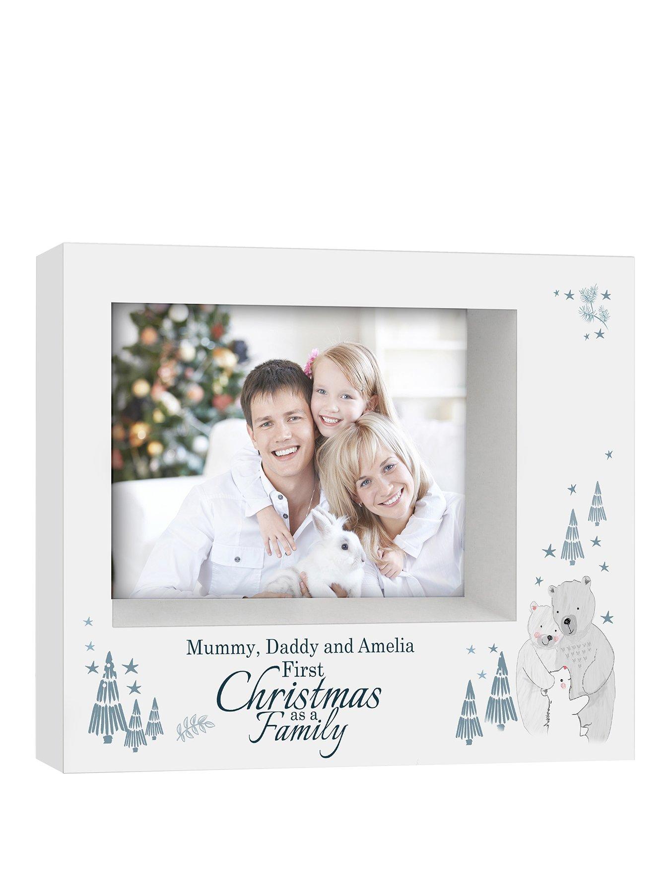 Image 1 of 3 of Personalised Our First Family Christmas Photo Frame
