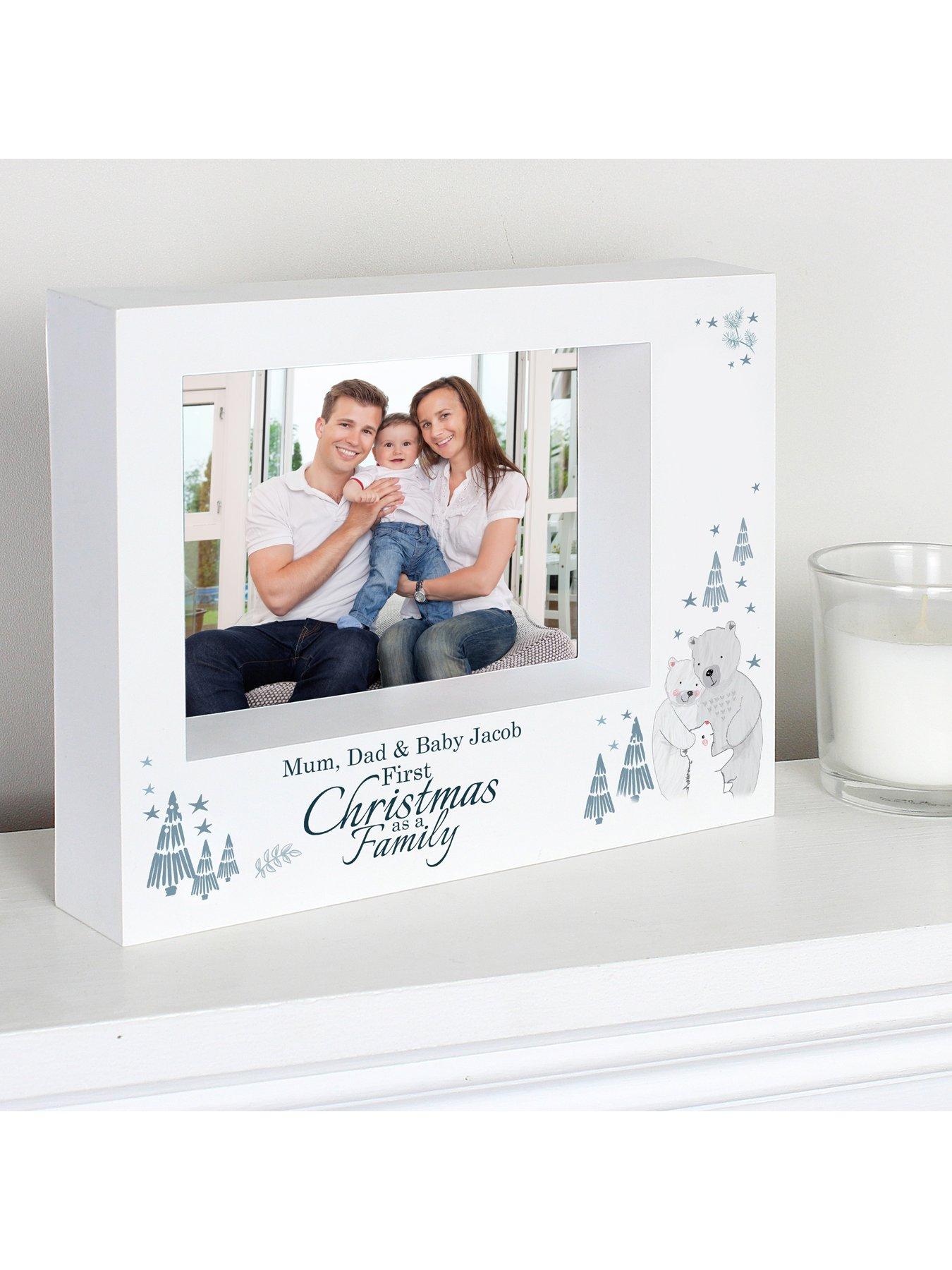 Image 2 of 3 of Personalised Our First Family Christmas Photo Frame
