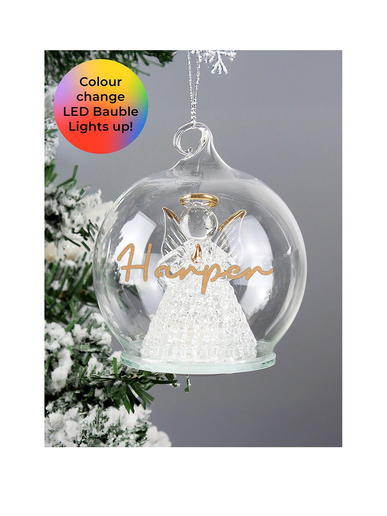 Image 1 of 3 of The Personalised Memento Company Personalised Angel Bauble