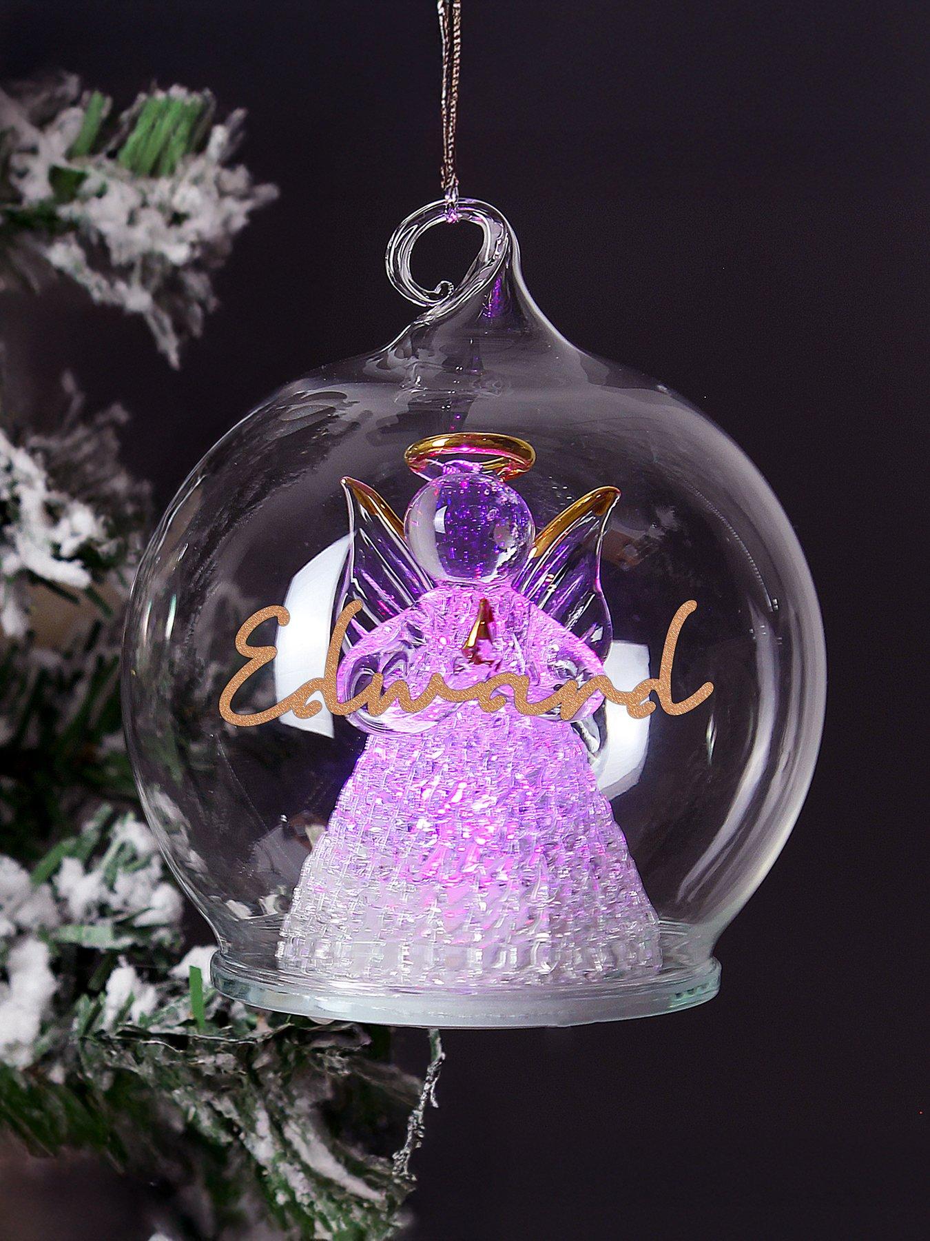 Image 3 of 3 of The Personalised Memento Company Personalised Angel Bauble
