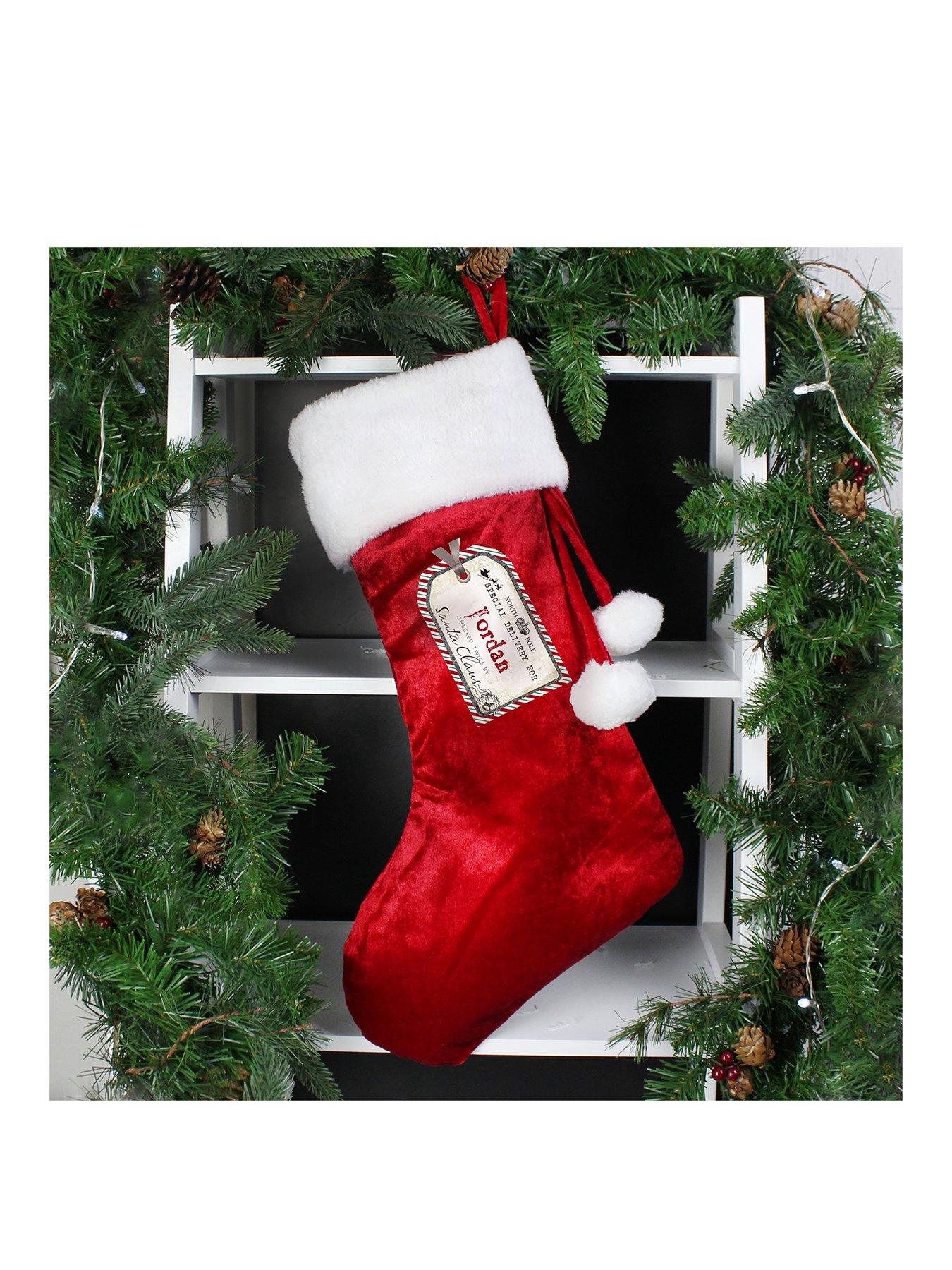 Personalised Special Delivery Tag Christmas Stocking