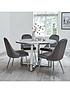 very-home-ivy-marble-effect-120-cmnbspcircle-dining-table-4-chairsfront