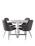 very-home-ivy-marble-effect-120-cmnbspcircle-dining-table-4-chairsstillFront