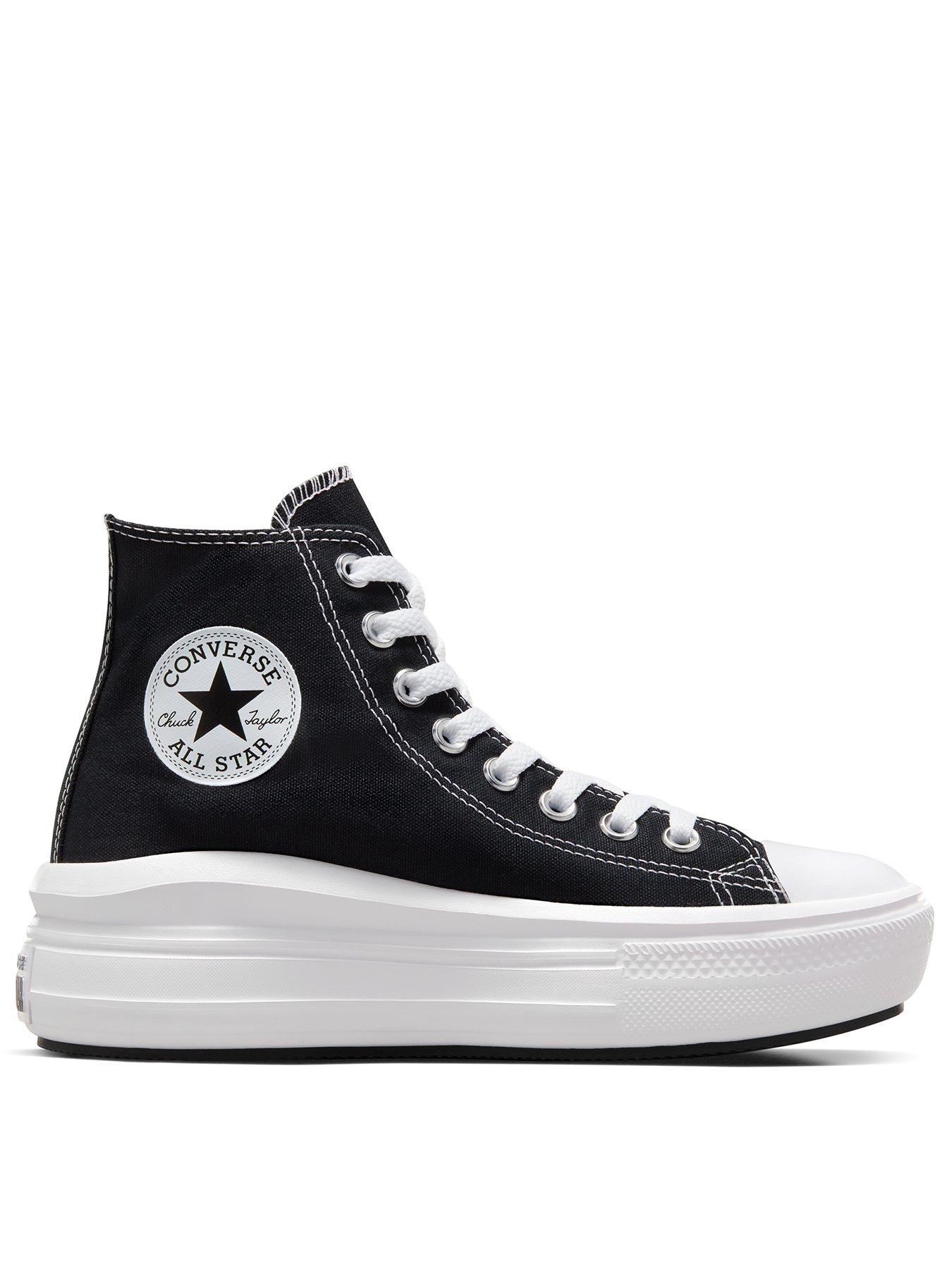 Black converse trainers ladies online