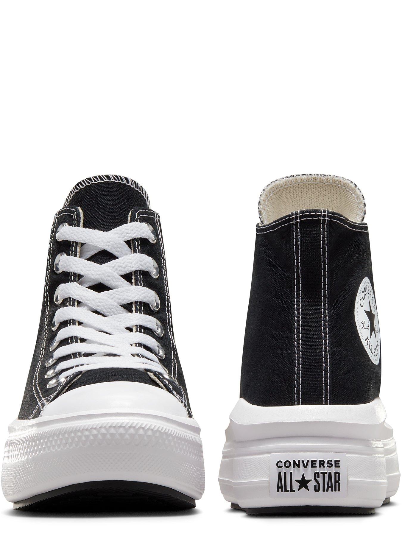 Image 4 of 6 of Converse Womens Move Hi Top Trainers - Black/White