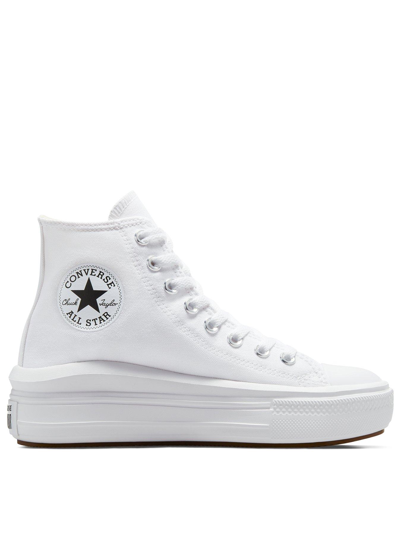 Image 1 of 6 of Converse Womens Move Hi Top Trainers - White