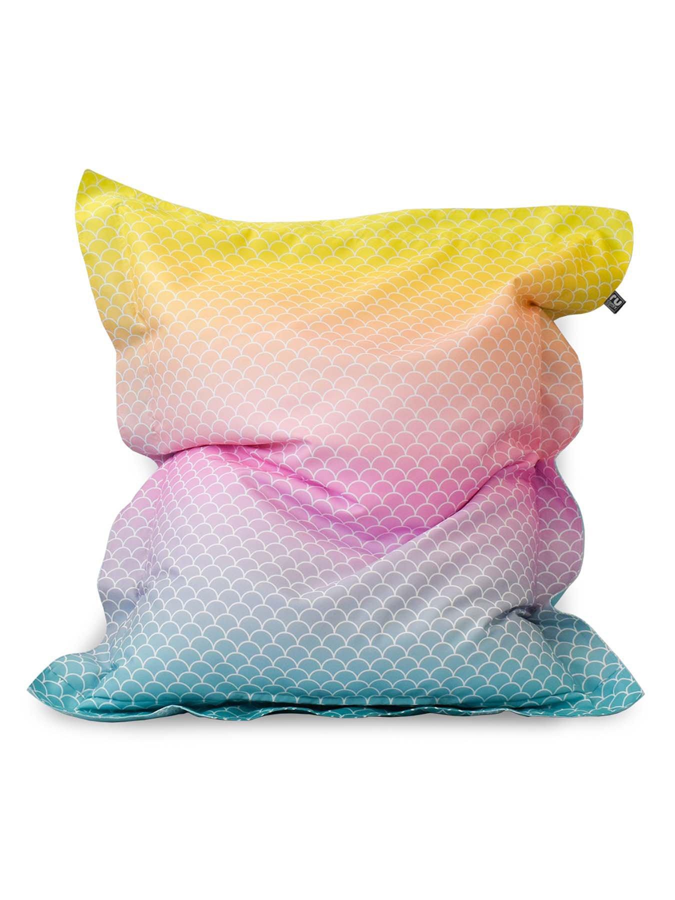 Image 2 of 7 of rucomfy Mermaid Ombre Junior Squarbie Beanbag