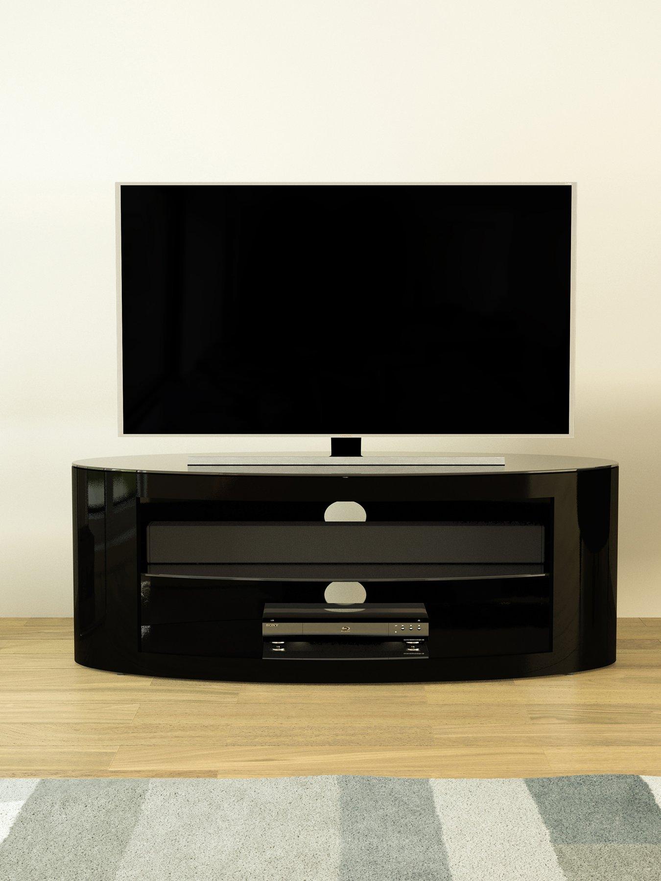 Black corner tv store stand 55 inch