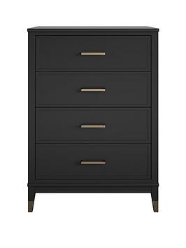 cosmoliving-by-cosmopolitan-westerleigh-4-drawer-chest-blackgold