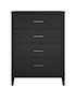 cosmoliving-by-cosmopolitan-westerleigh-4-drawer-chest-blackgoldfront
