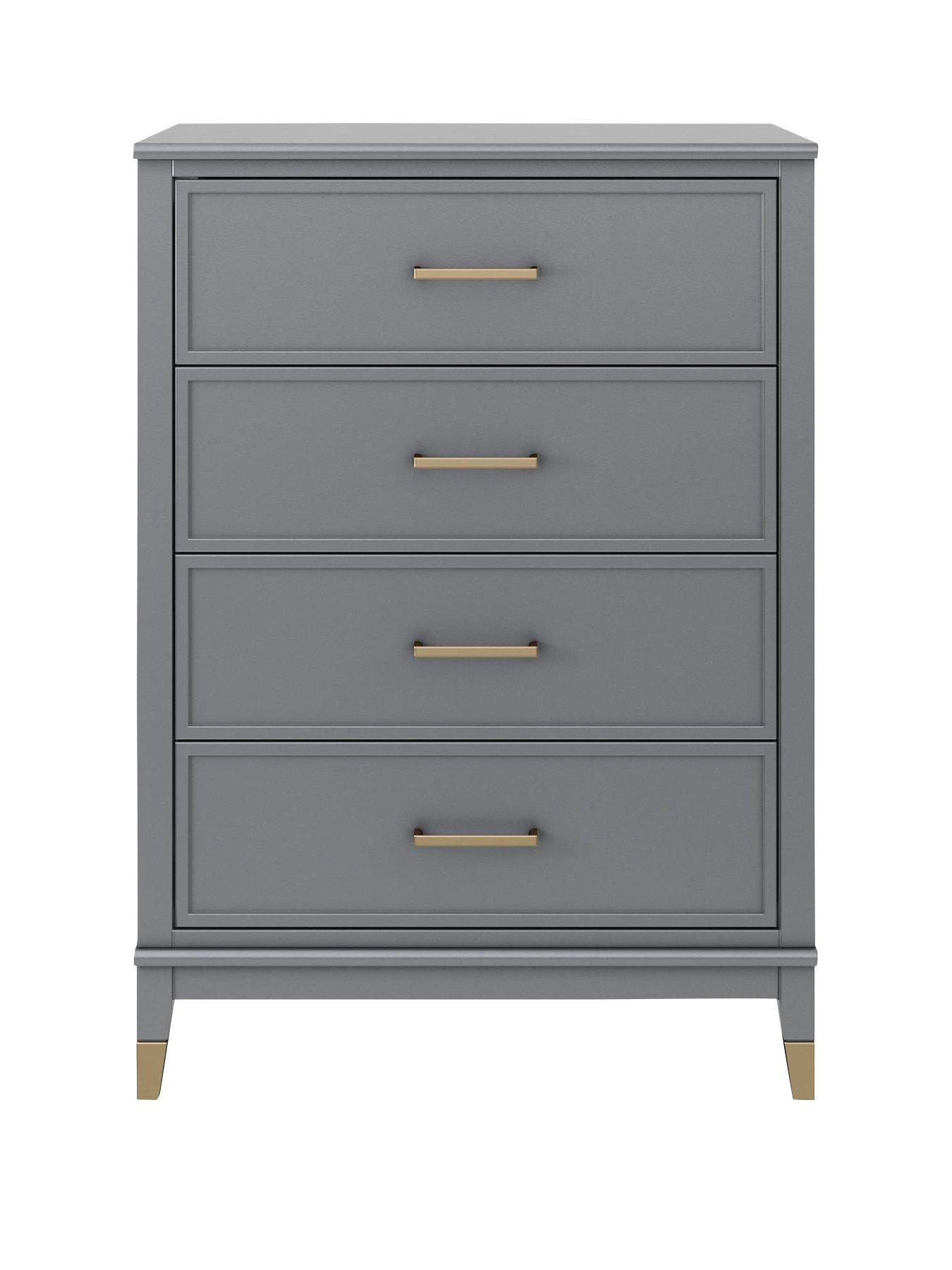 Image 2 of 5 of CosmoLiving by Cosmopolitan Westerleigh 4 Drawer Chest - Graphite Grey