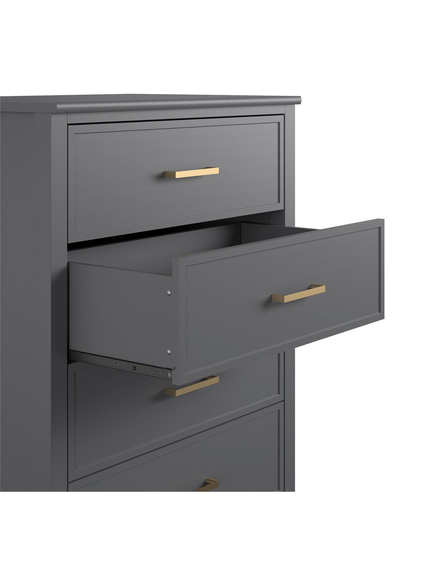 Image 4 of 5 of CosmoLiving by Cosmopolitan Westerleigh 4 Drawer Chest - Graphite Grey