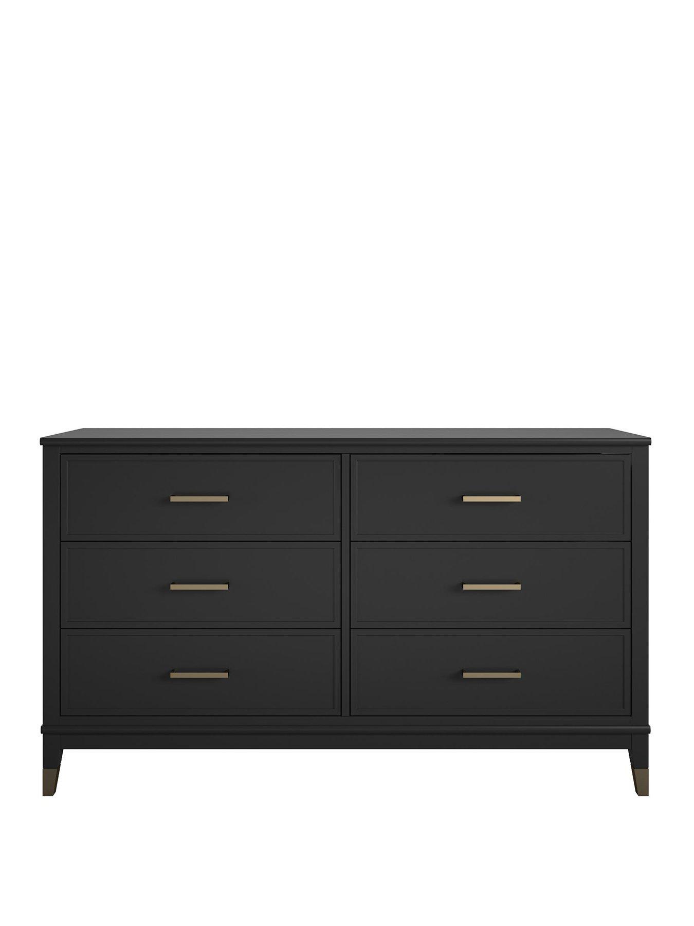 Image 2 of 5 of CosmoLiving by Cosmopolitan Westerleigh 6 Drawer Chest&nbsp;- Black/Gold