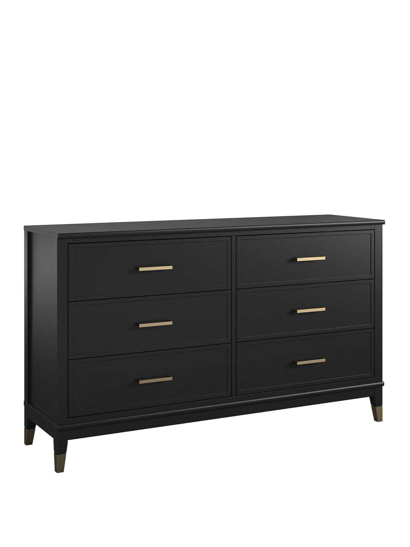 Image 3 of 5 of CosmoLiving by Cosmopolitan Westerleigh 6 Drawer Chest&nbsp;- Black/Gold