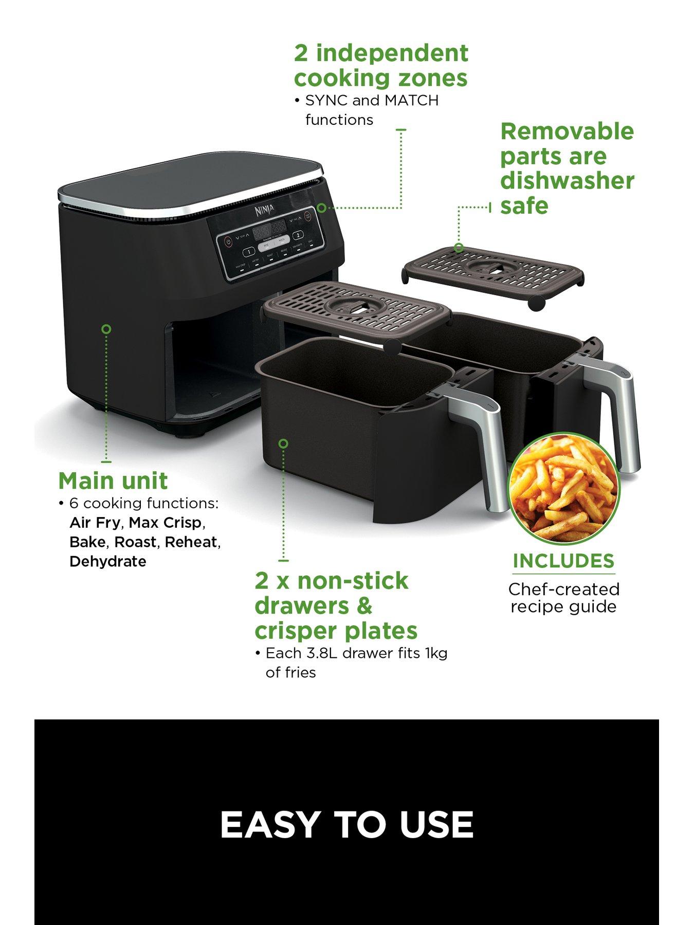 Image 2 of 7 of NINJA Foodi Dual Zone 7.6L Air Fryer AF300UK