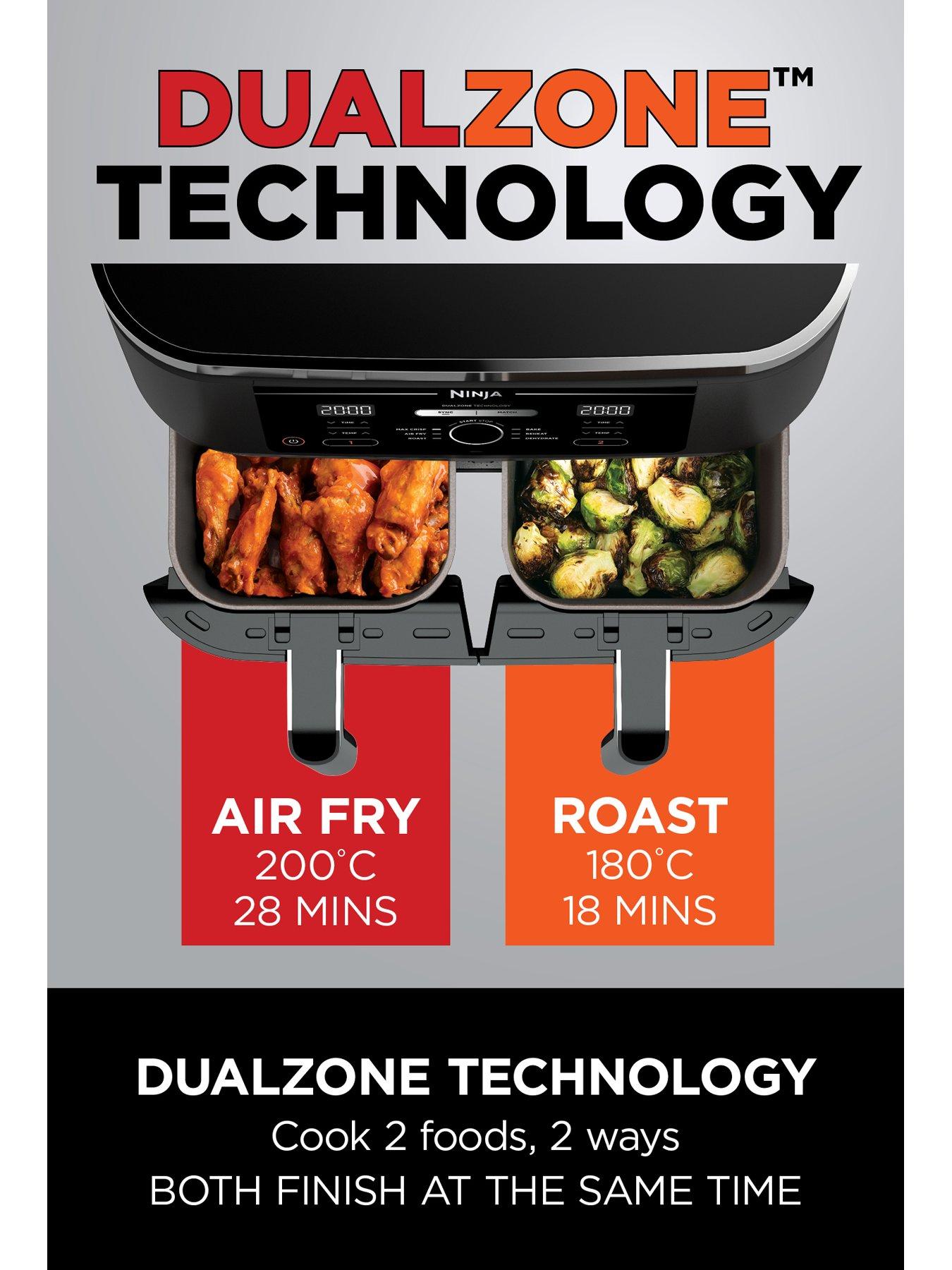 Ninja Dual Zone Airfryer 7.6 Litre Grey AF300UK