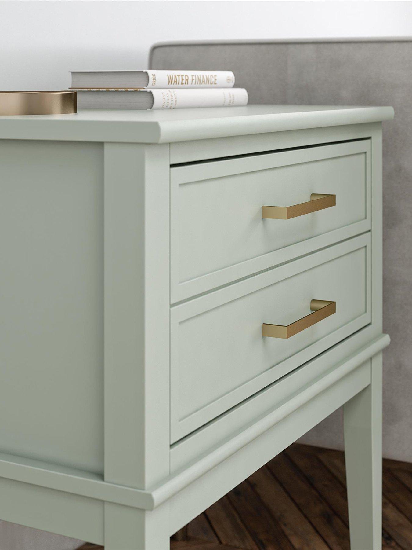 Image 5 of 5 of CosmoLiving by Cosmopolitan Westerleigh Two Drawer Side Table &nbsp;- Green