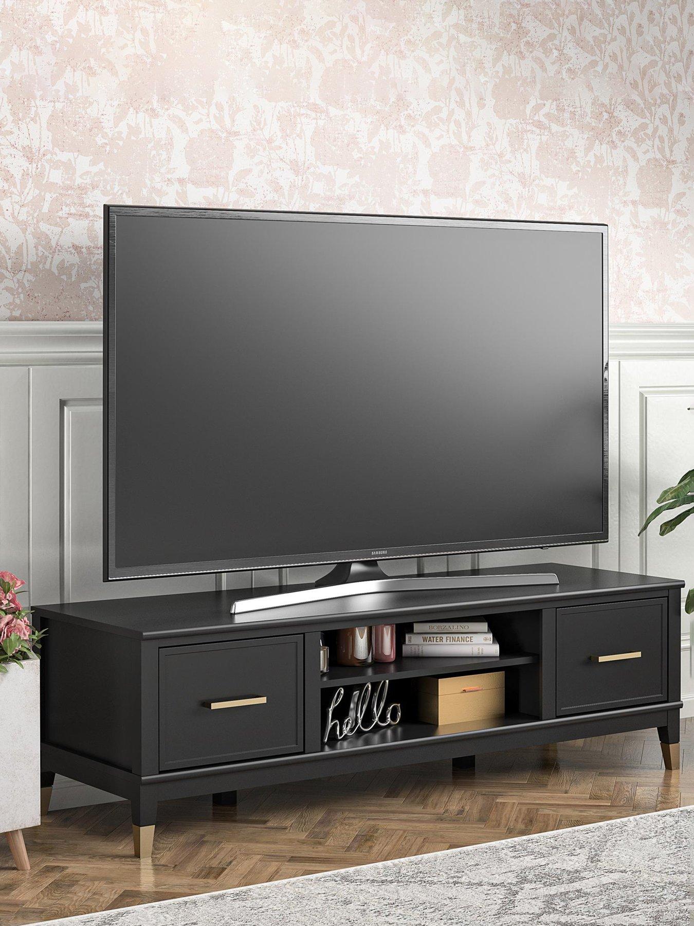 Gold and deals black tv unit