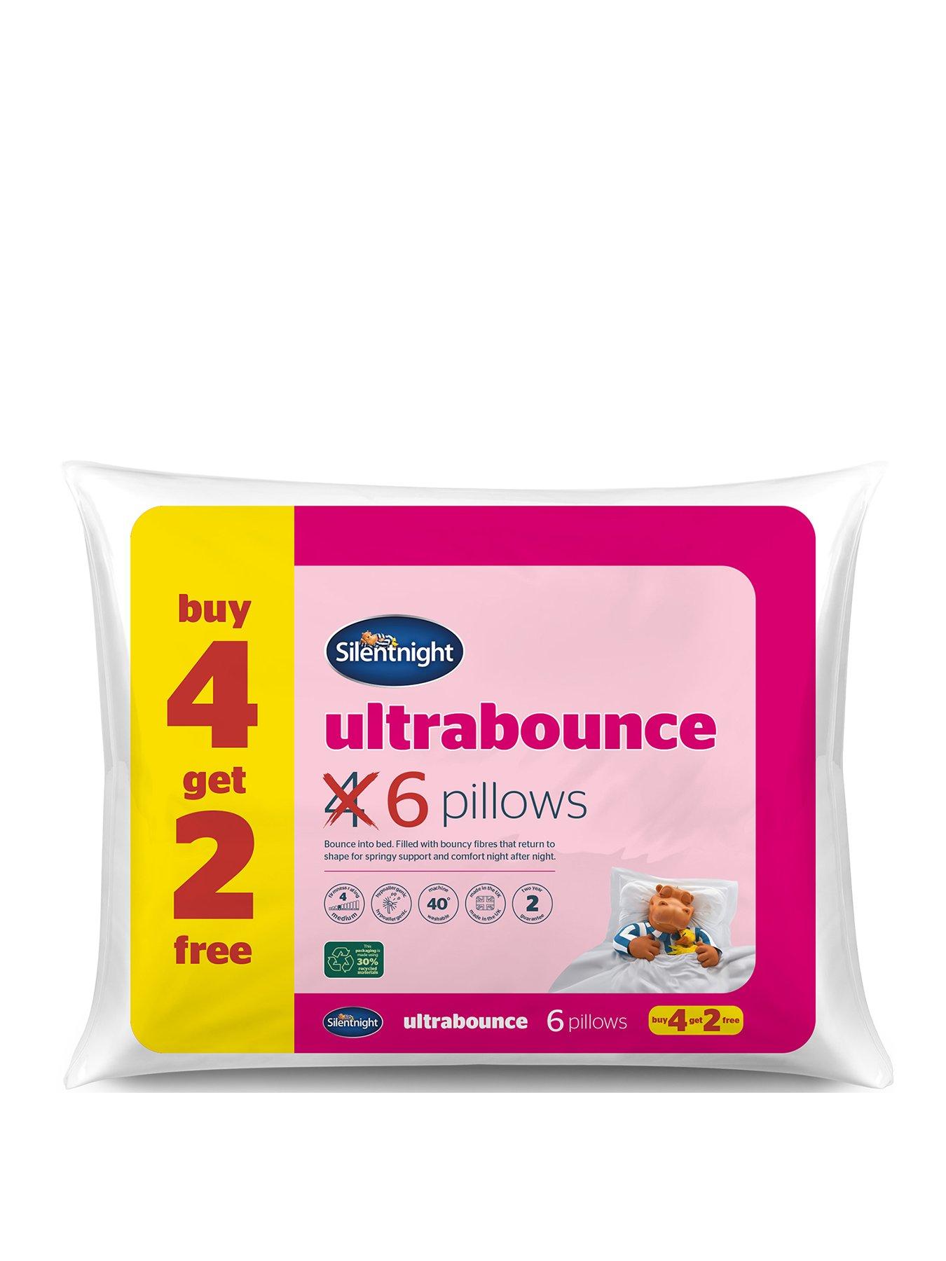 Image 1 of 7 of Silentnight Ultrabounce Pillows - Buy 4 Get 2 FREE! - 6 Pack - White