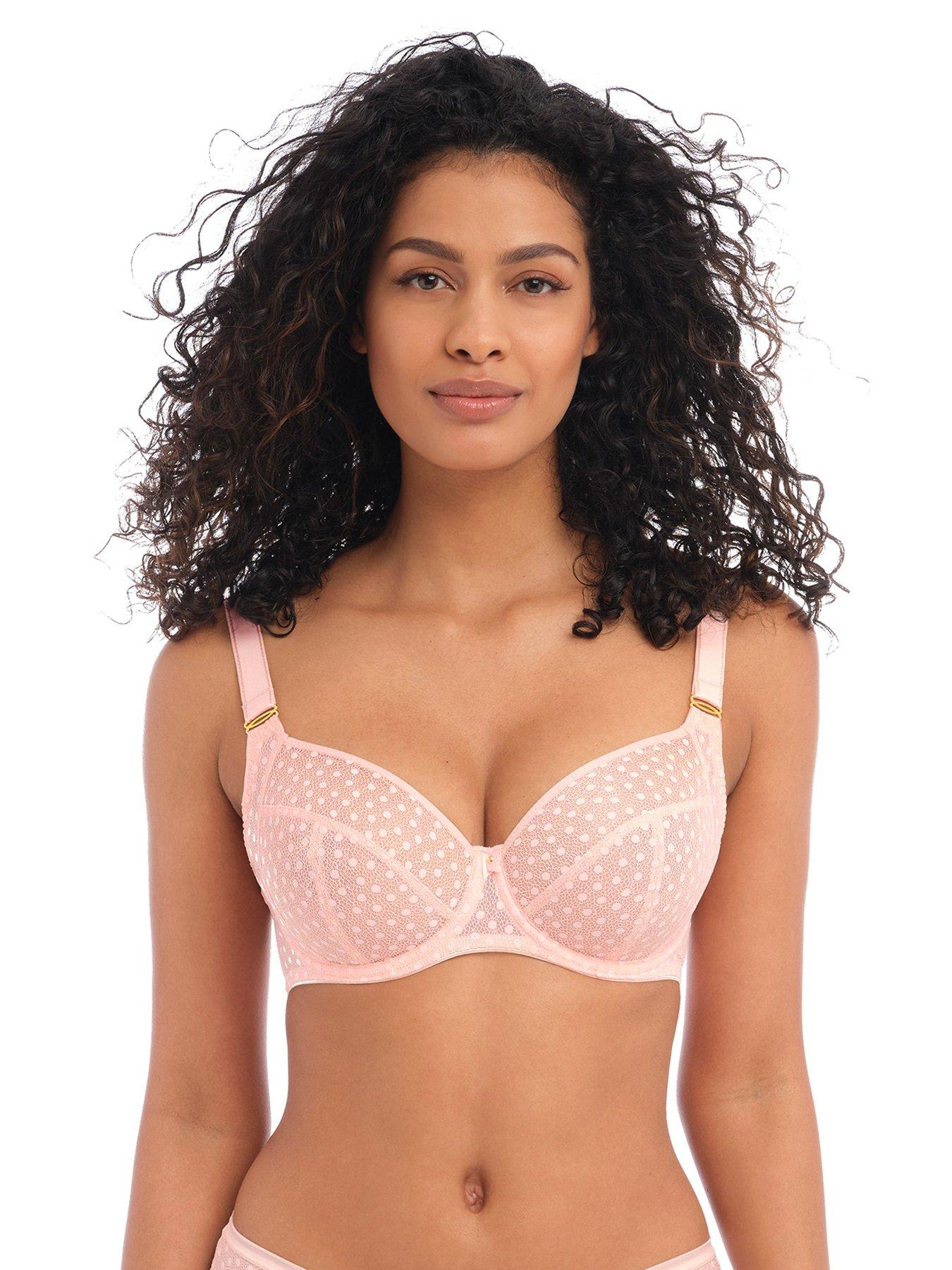 Freya Starlight Underwired Hero Balcony Side Support Bra K cup Rosewater Bra  - Pink