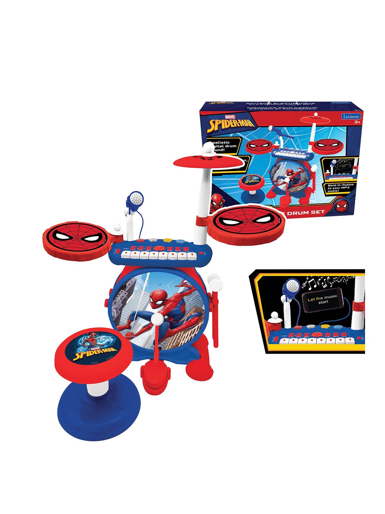 lexibook-my-rock-band-spidermannbspcomplete-drums-set-with-seat