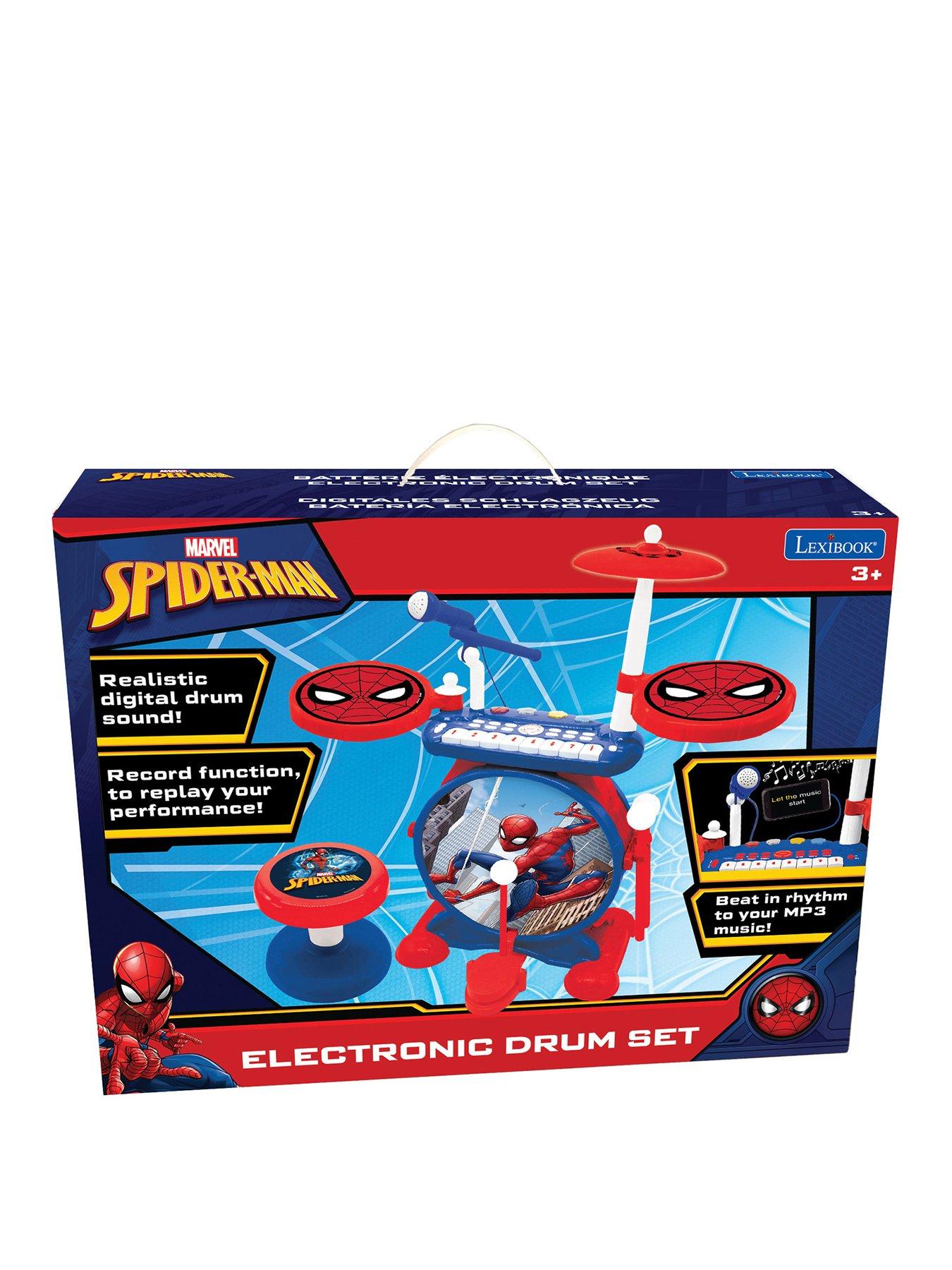 lexibook-my-rock-band-spidermannbspcomplete-drums-set-with-seatstillFront