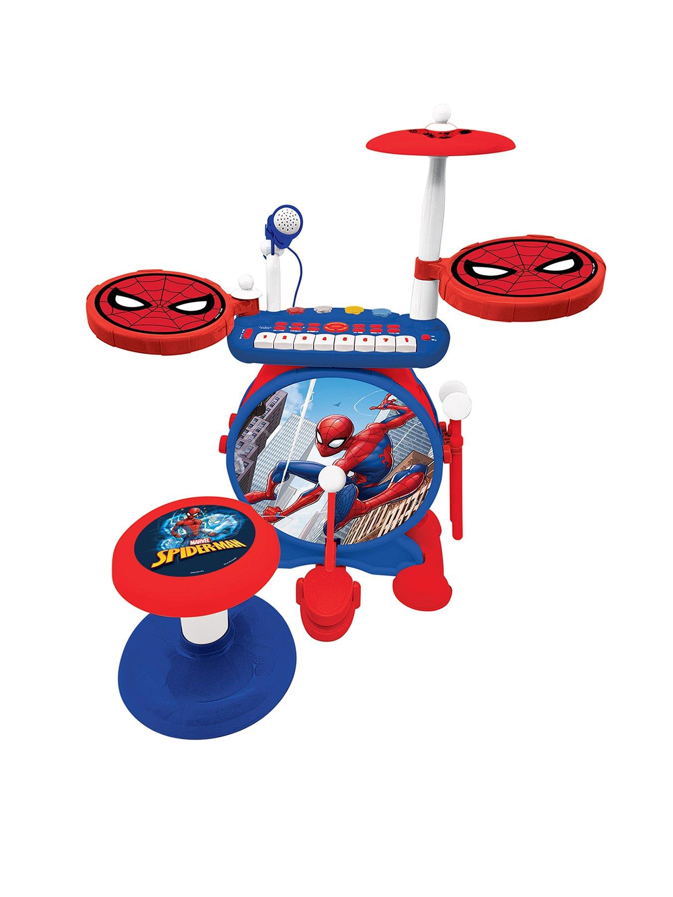 lexibook-my-rock-band-spidermannbspcomplete-drums-set-with-seatback