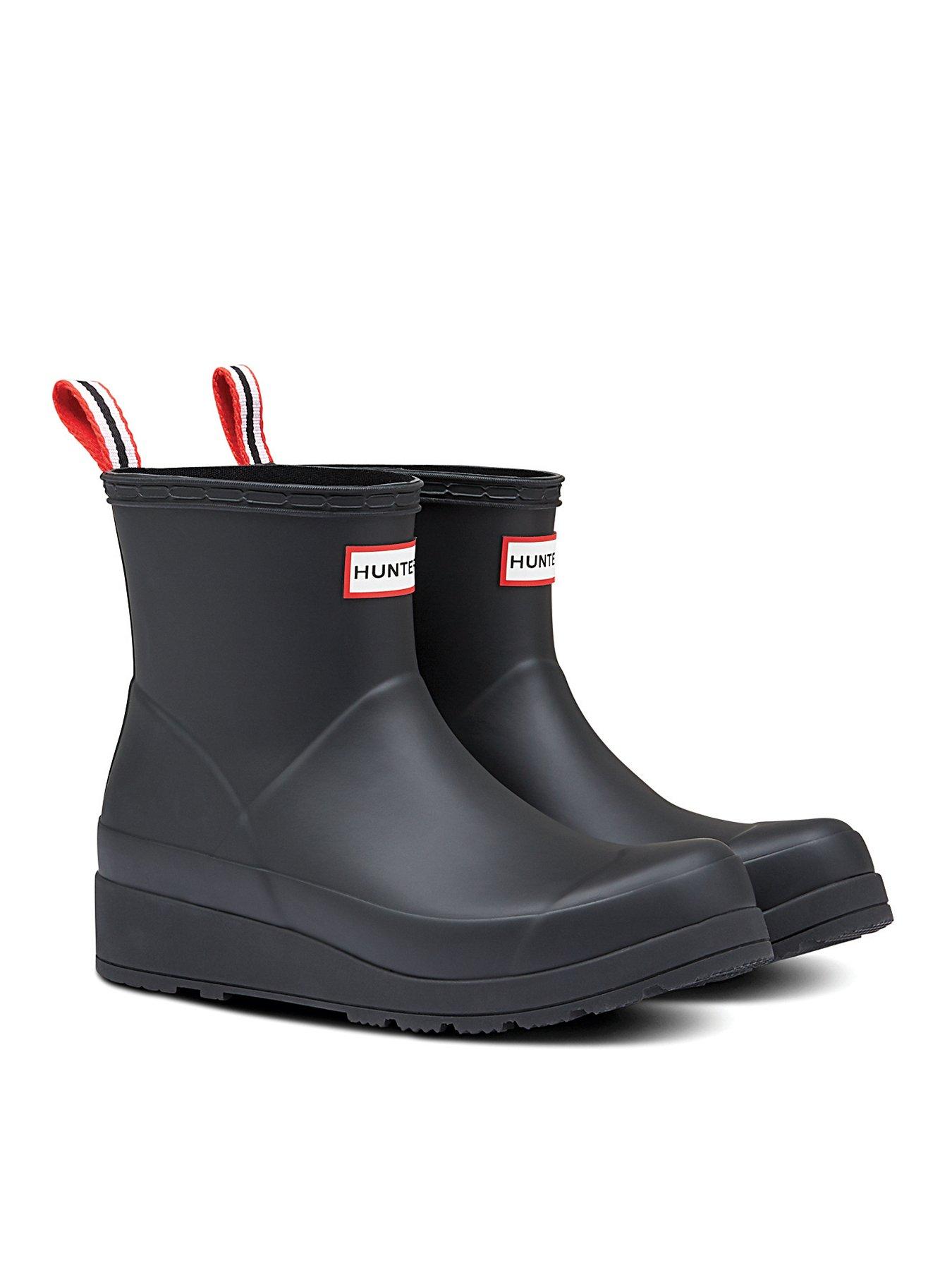hunter-play-short-wellington-boot-black