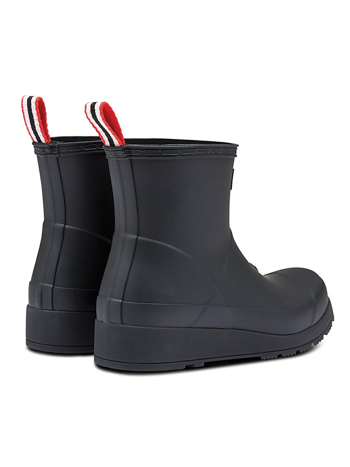 hunter-play-short-wellington-boot-blackstillFront