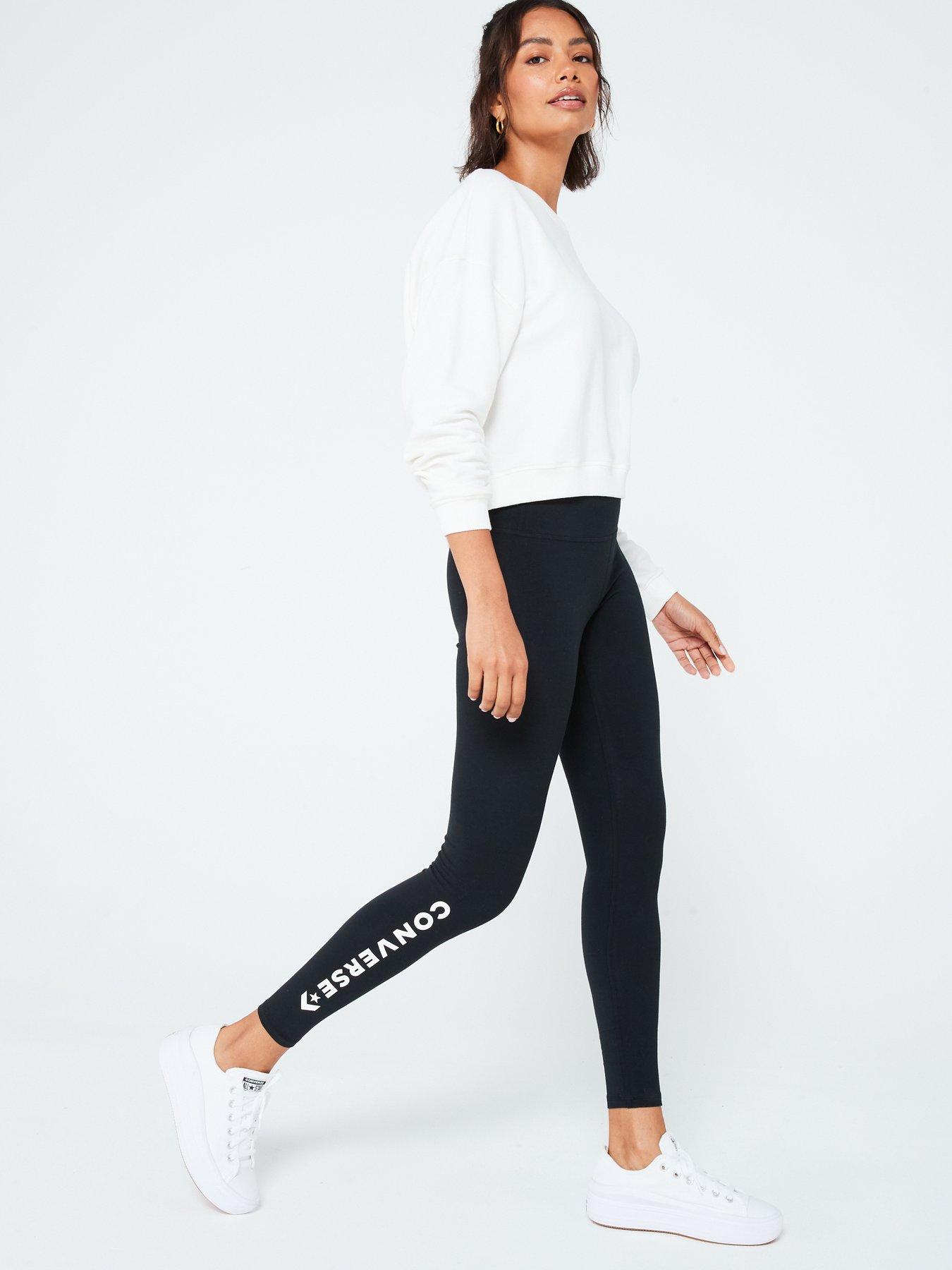 MyRunway  Shop Converse Black Everyday Logo Leggings for Women from