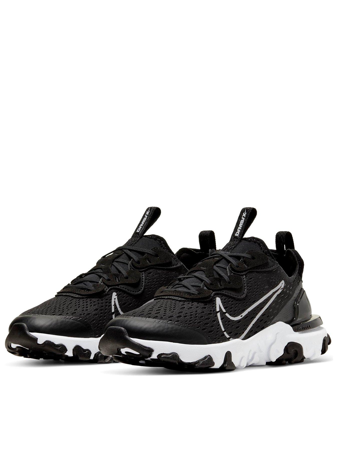 Nike react cheap black and white