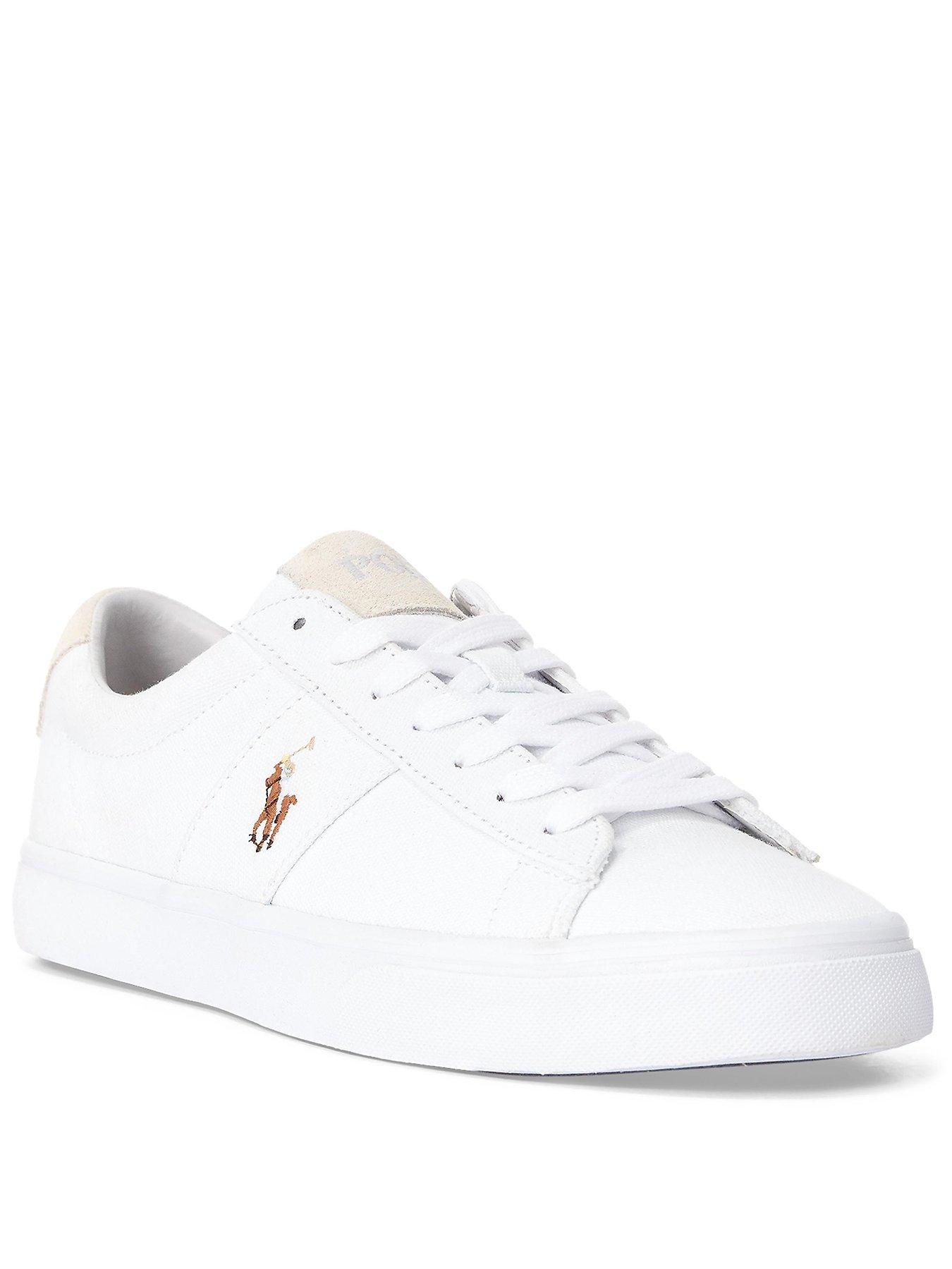 Mens ralph sale lauren white trainers