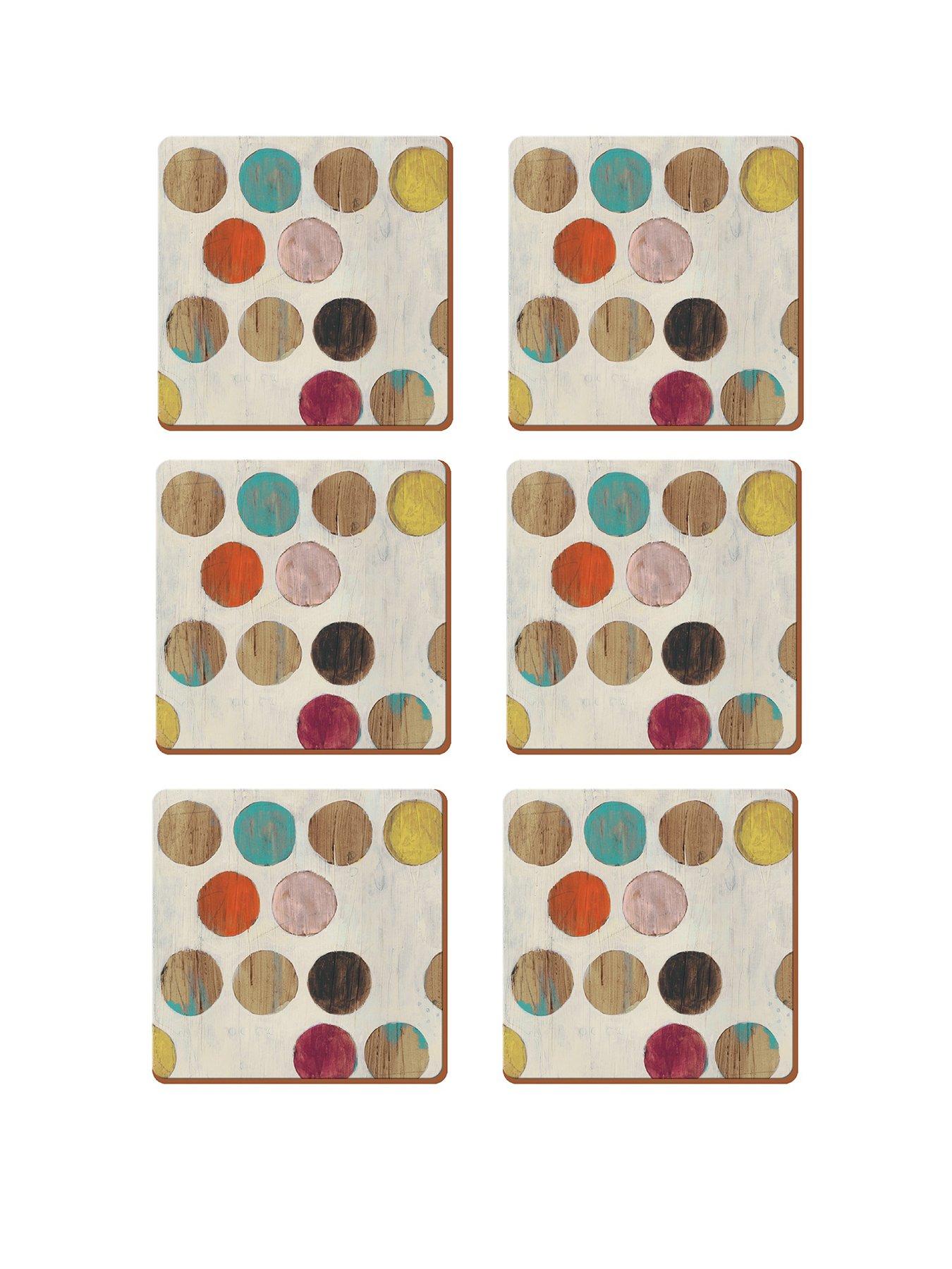 undefined Retro Spot Coasters – Set of 6