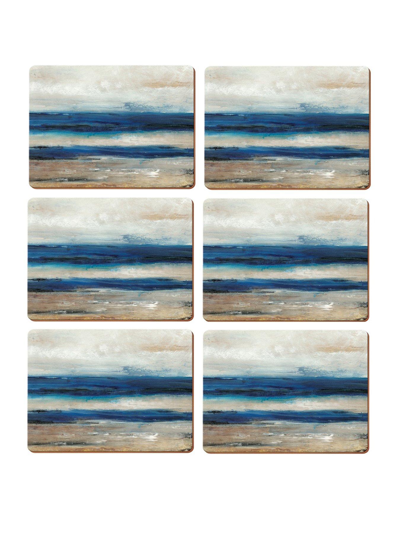 undefined Abstract Ocean View Placemats – Set of 6
