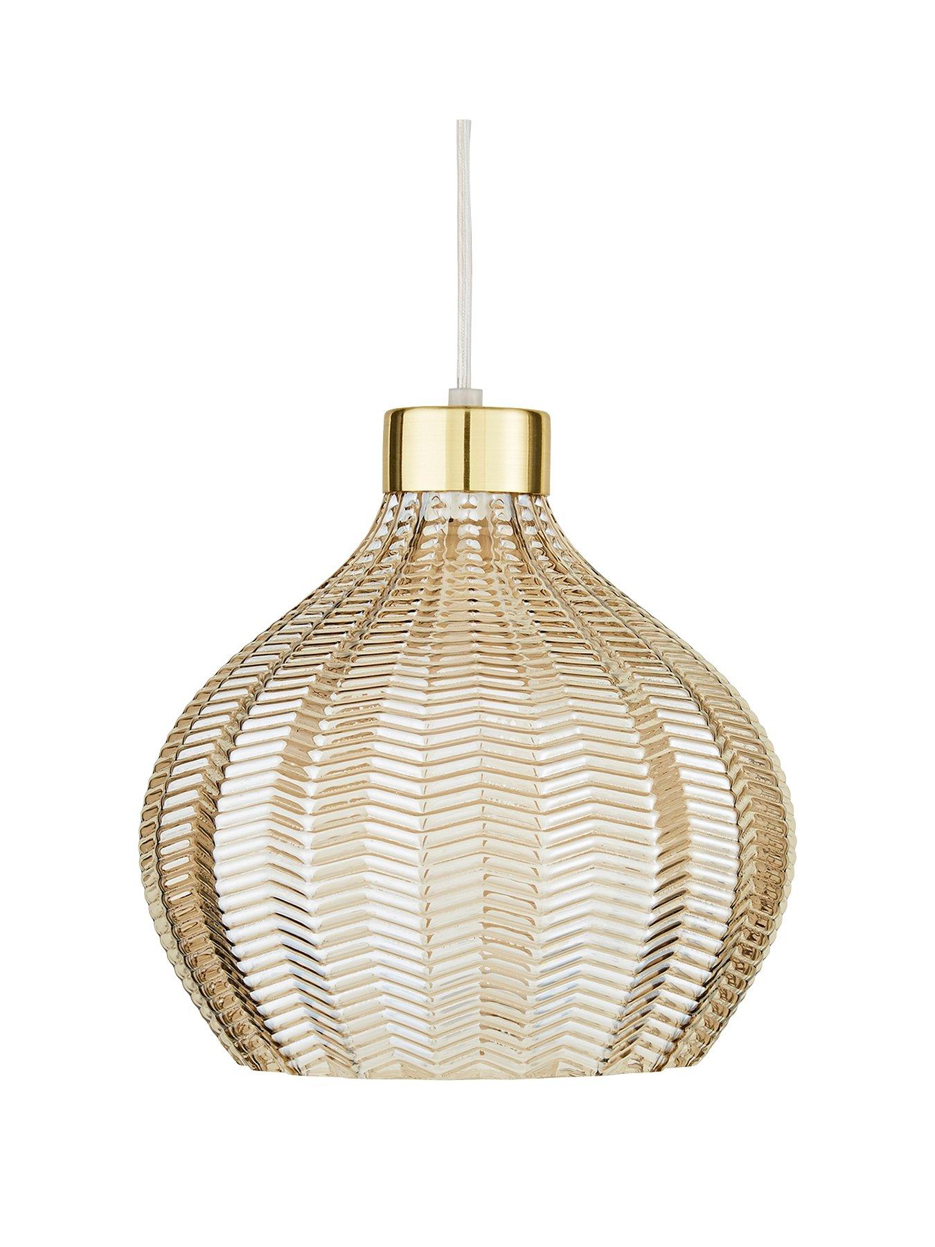 Image 1 of 4 of Very Home Herringbone Large Easy Fit Glass Pendant